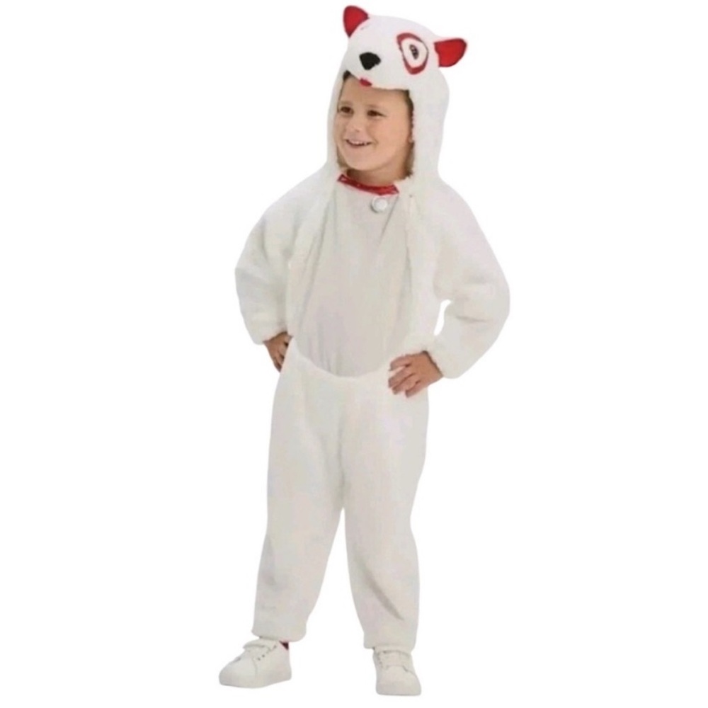 Target Spot the dog mascot Kids White and Red plush Halloween Costume 2T-3T NWT